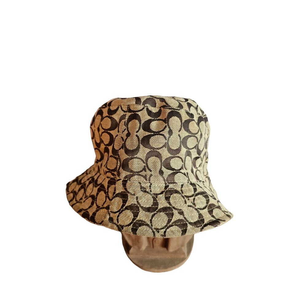Coach Signature Designer Bucket Hat.